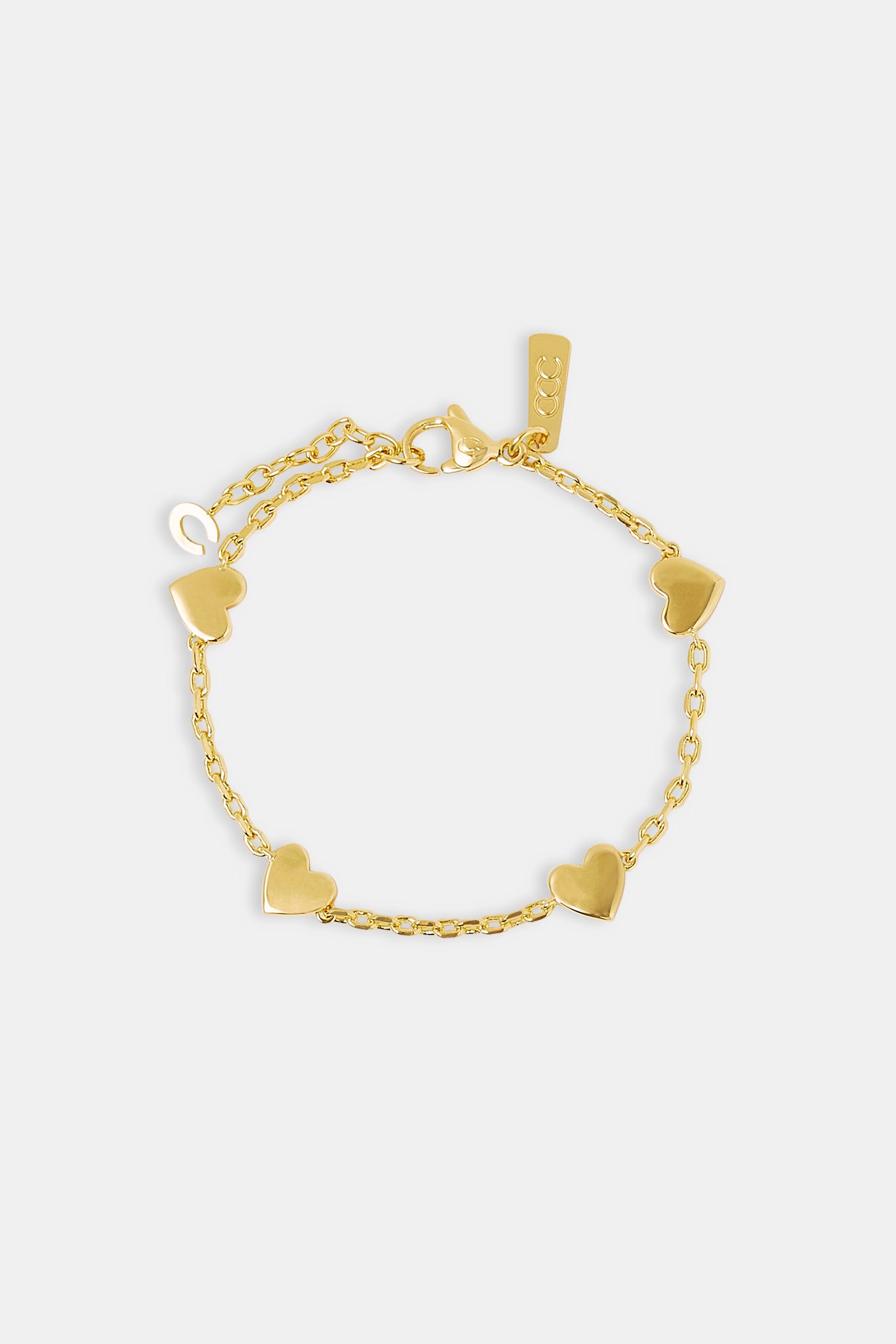 Polished Heart Bracelet - 8mm